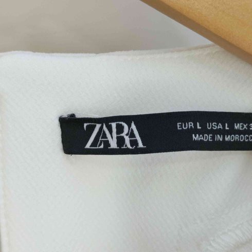 ザラ ZARA フロントフェイクフラップポケット ポリブラウス レディース import:L