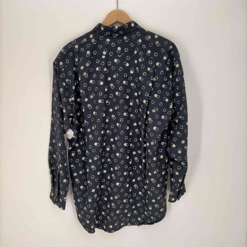 MANUFACTURE CLUB 45 総柄 ドット ポリエステル L/S シャツ メンズ JPN:3
