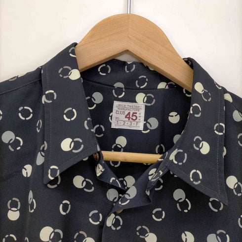 MANUFACTURE CLUB 45 総柄 ドット ポリエステル L/S シャツ メンズ JPN:3
