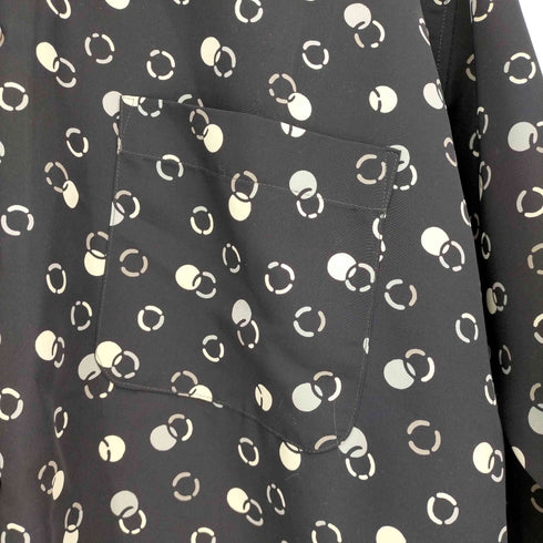 MANUFACTURE CLUB 45 総柄 ドット ポリエステル L/S シャツ メンズ JPN:3