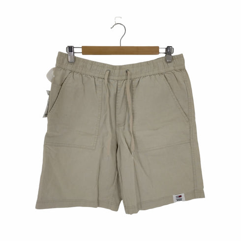 トミージーンズ tommy jeans リネン混 ドローコードショーツ メンズ L