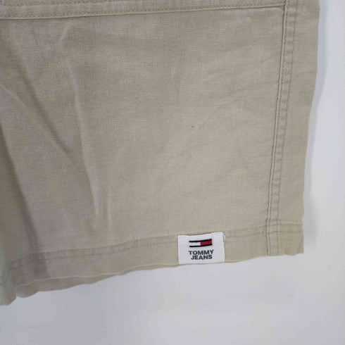 トミージーンズ tommy jeans リネン混 ドローコードショーツ メンズ L