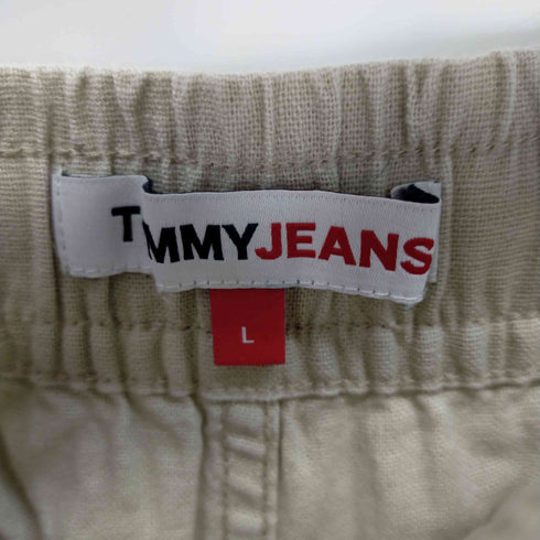 トミージーンズ tommy jeans リネン混 ドローコードショーツ メンズ L