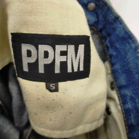 ピーピーエフエム PPFM ダメージ加工フレアデニムパンツ メンズ JPN:S