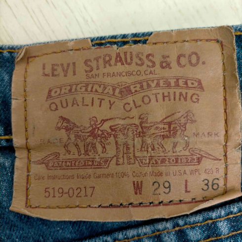 リーバイス Levis 94年6月 USA製 ボタン裏025 519-0217 ジッパーフライ ストレートデニムパンツ メンズ W29 L36