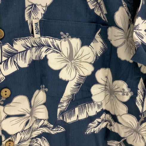 ホノルアサーフ honolua surf co インド綿 フローラル S/S アロハシャツ メンズ import:S