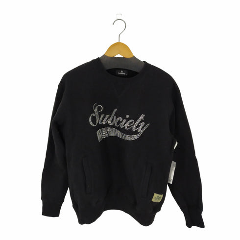 サブサエティ Subciety ラインストーンロゴスウェット メンズ JPN:M