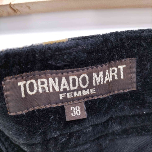 トルネードマートファム TORNADO MART FEMME 花柄 バックレースアップ ベロア フレア パンツ Y2K レディース JPN:38