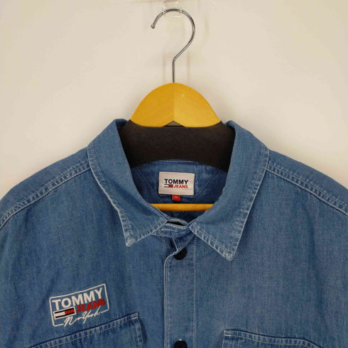 トミージーンズ tommy jeans ボックスカットデニムワークシャツ メンズ JPN:XL