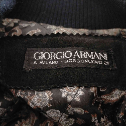 ジョルジオアルマーニ Giorgio Armani OLD 裏地ペイズリー スウェードブルゾンジャケット メンズ