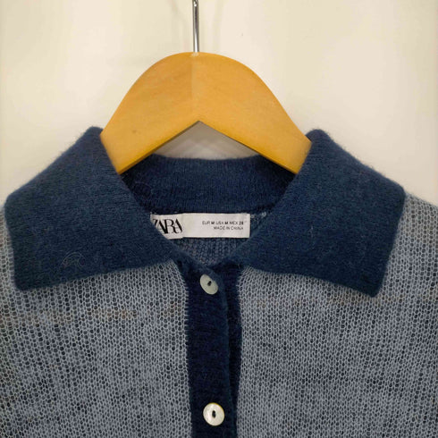 ザラ ZARA FINE KNIT POLO SHIRT レディース import:M