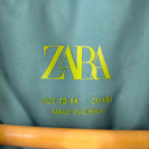 ザラ ZARA ペイズリー柄 ブロックパターン ダウンジャケット レディース 13-14