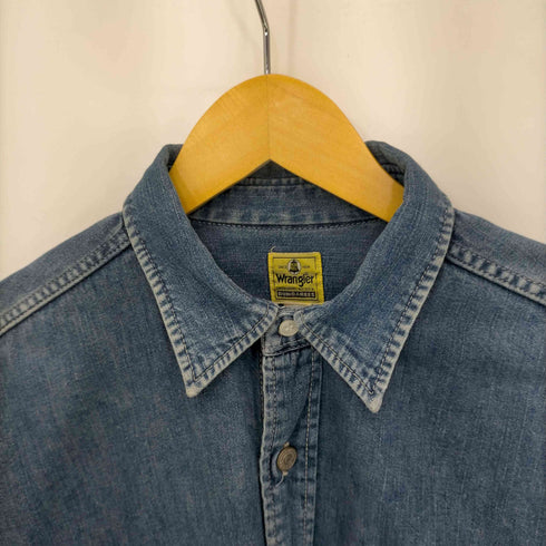 ラングラー Wrangler デニムシャツ ショート丈 カットオフ加工 レディース import:L