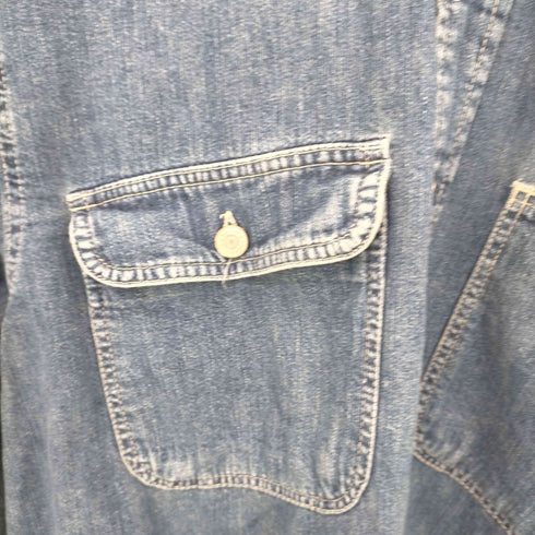 ラングラー Wrangler デニムシャツ ショート丈 カットオフ加工 レディース import:L