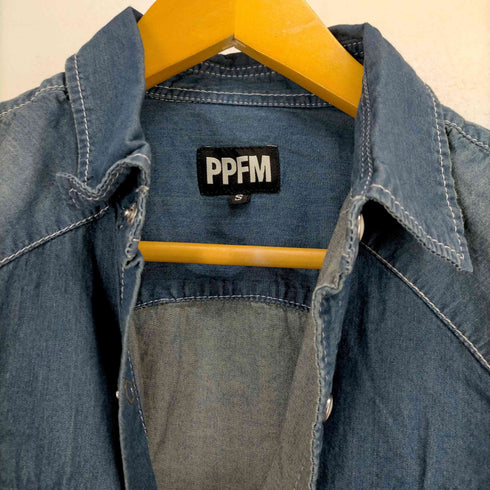 ピーピーエフエム PPFM パッチワークデニムシャツ メンズ JPN:S