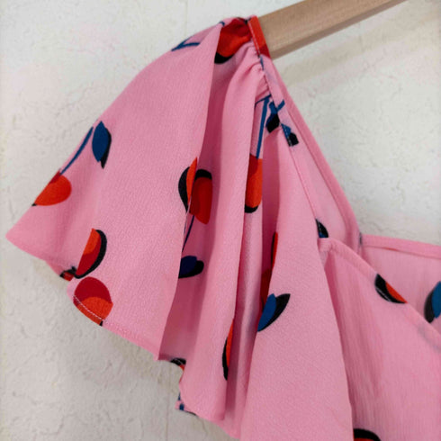 ケイトスペードニューヨーク kate spade NEW YORK チェリー柄 フリルショルダートップ レディース import:S