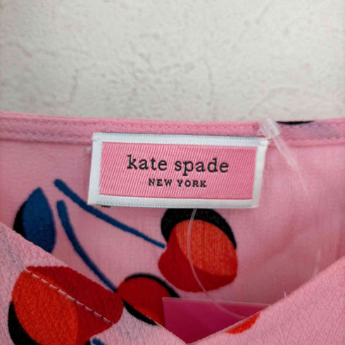 ケイトスペードニューヨーク kate spade NEW YORK チェリー柄 フリルショルダートップ レディース import:S