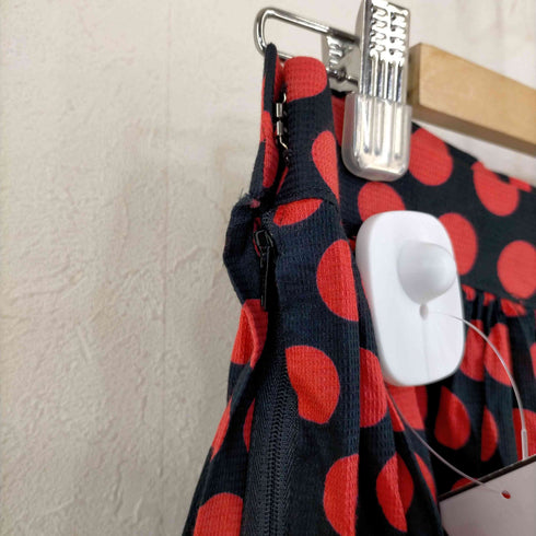 100 SWISS COTTON スイス製コットン 水玉柄 フレアスカート レディース