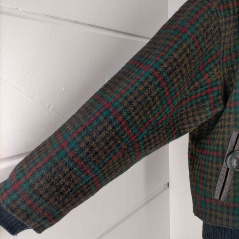 エディーバウアー Eddie Bauer 80s 黒タグ USA製 ウールチェックブルゾンジャケット メンズ JPN:L