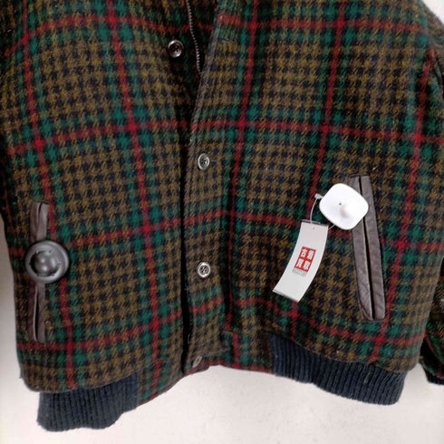 エディーバウアー Eddie Bauer 80s 黒タグ USA製 ウールチェックブルゾンジャケット メンズ JPN:L