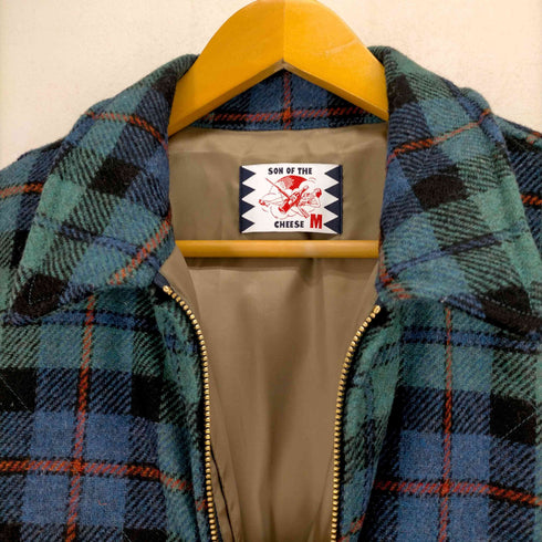 サノバチーズ SON OF THE CHEESE Check wool down Jkt メンズ JPN:M
