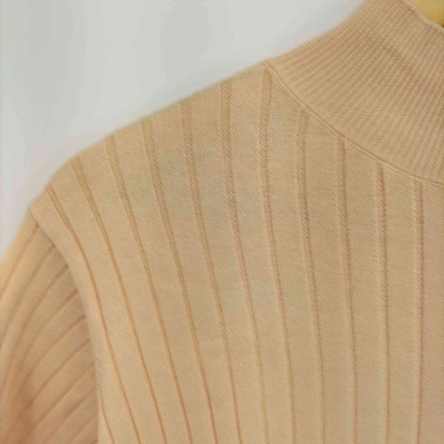 クレージュ courreges ロゴ刺繍 リブ ニット 半袖 カットソー レディース 9R