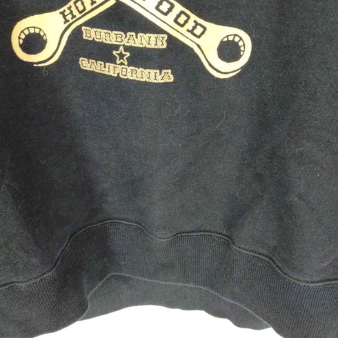 HOLLYWOOD HOTRODS スカルスパナ プリントスウェット バイカー メンズ import:L