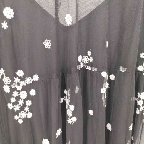 ザラ ZARA FLORAL EMBROIDERED TULLE DRESS 花柄 刺繍 チュール ドレス ワンピース レディース import:S