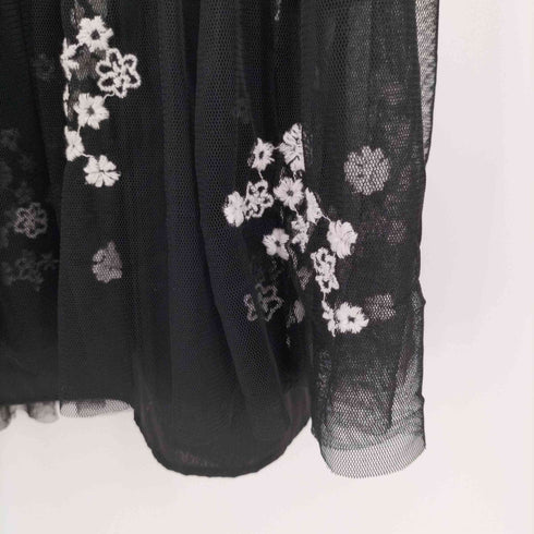 ザラ ZARA FLORAL EMBROIDERED TULLE DRESS 花柄 刺繍 チュール ドレス ワンピース レディース import:S