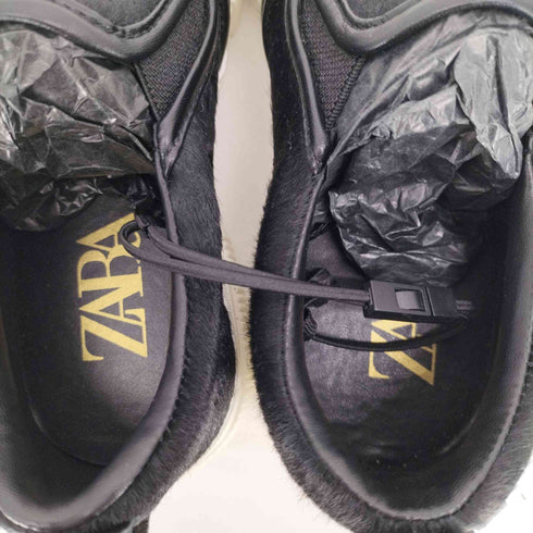 ザラ ZARA ハラコ レザー 厚底 スニーカー レディース JPN:24