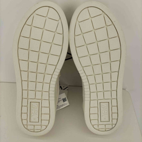 ザラ ZARA レザー ホワイト スニーカー レディース JPN:23.5