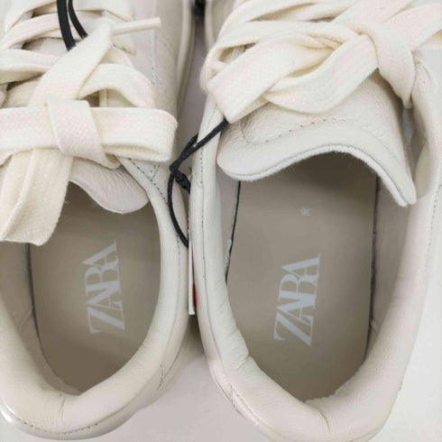 ザラ ZARA レザー ホワイト スニーカー レディース JPN:23.5