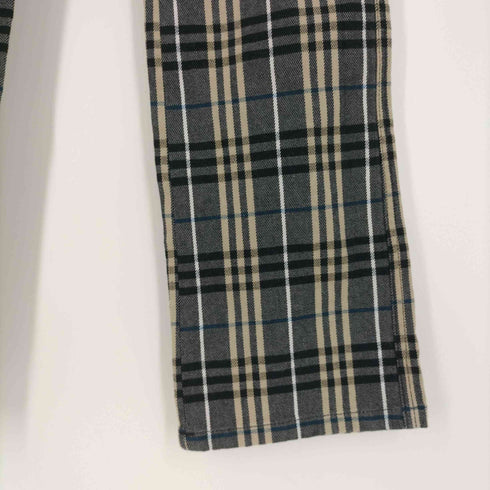 バーバリーブルーレーベル BURBERRY BLUE LABEL ノバチェック柄 ストレートパンツ メンズ 36