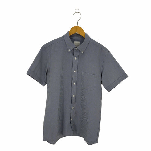 トロッター マッキントッシュフィロソフィー TROTTER MACKINTOSH PHILOSOPHY シアサッカーBDギンガムチェック半袖シャツ メンズ 42