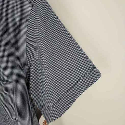 トロッター マッキントッシュフィロソフィー TROTTER MACKINTOSH PHILOSOPHY シアサッカーBDギンガムチェック半袖シャツ メンズ 42