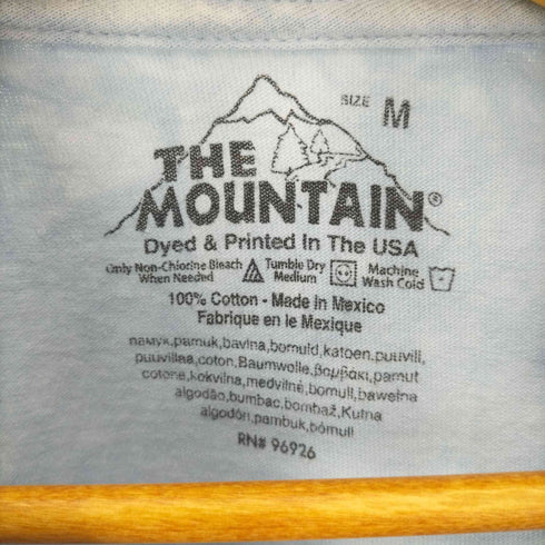 ザマウンテン the mountain メキシコ製 プリントタグ タイダイ染 S/S コットン ユニコーン 大判 プリント クルーネック Tシャツ コピーライト2014 メンズ import:M