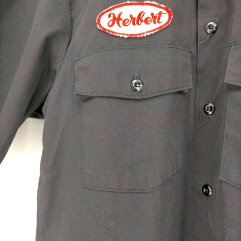 ディッキーズ Dickies 80-90S USA製 胸 ワッペン フラップポケット S/S ワークシャツ メンズ import:S