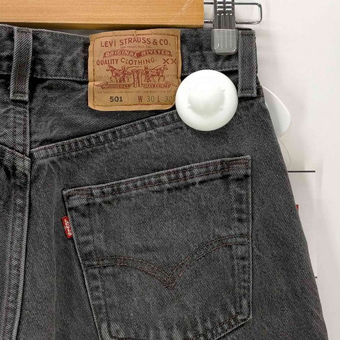 リーバイス Levis USA製 刻印552 501 先染め ブラックデニムパンツ メンズ W30 L32