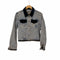jeanology COLLECTION ベルベット 切替 デニム シャツ ジャケット レディース