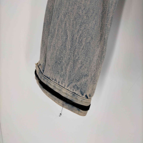 jeanology COLLECTION ベルベット 切替 デニム シャツ ジャケット レディース