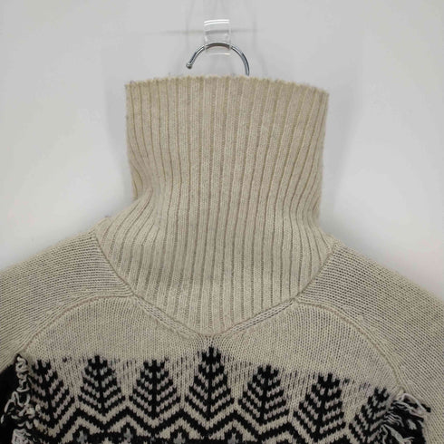 ノートエシロンス note et silence ノルディック柄 ハイネックニット フリンジ レディース FREE