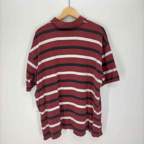 セントジョンズベイ ST.JOHNS BAY プリントタグ ビッグシルエット コットン S/S ボーダー ポロシャツ メンズ 2XLT/2XGL