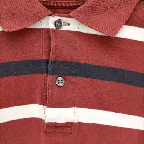 セントジョンズベイ ST.JOHNS BAY プリントタグ ビッグシルエット コットン S/S ボーダー ポロシャツ メンズ 2XLT/2XGL