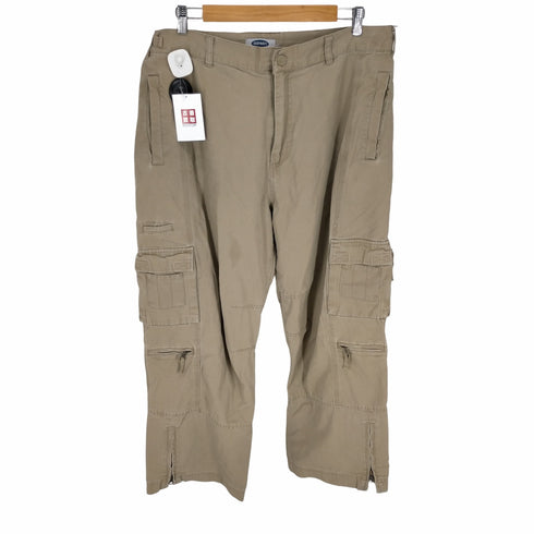 オールドネイビー OLD NAVY 00S マルチジップ カーゴパンツ メンズ FR:36-38