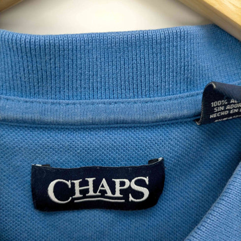 チャップス CHAPS ロゴ刺繍 コットン S/S ボーダー ポロシャツ メンズ 3XB/3TF