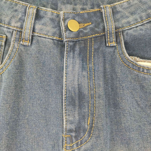 デイジー DAZY STAR SERIES ヴィンテージ加工 ワイドデニムパンツ レディース JPN:M