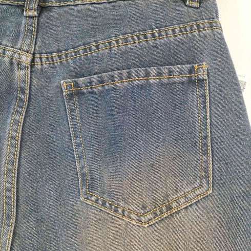 デイジー DAZY STAR SERIES ヴィンテージ加工 ワイドデニムパンツ レディース JPN:M