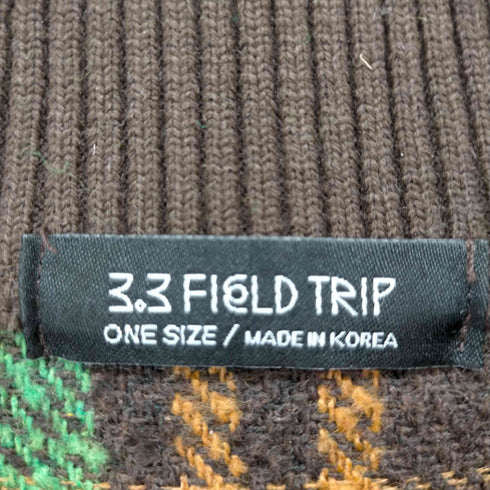 フルギ 3.3 FIELD TRIP リブ切替 チェック ニット プルオーバー メンズ ONE SIZE