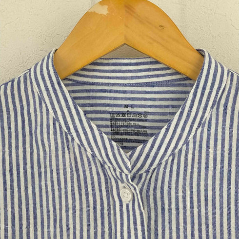 ムジルシリョウヒン 無印良品 リネン ストライプ シャツ ワンピース レディース M-L