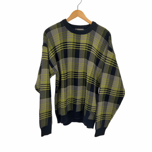 90S MADE IN USA グレンチェックコットンニット メンズ import:XL